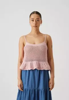 Топ Onlmary Life Peplum Only, розовый дым