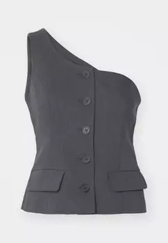 Топ ONLMEG MEL ONESHOULDER VEST ONLY, серый