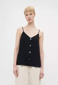 Топ ONLNELLY LIFE BUTTON SINGLET SOLID ONLY Tall, черный