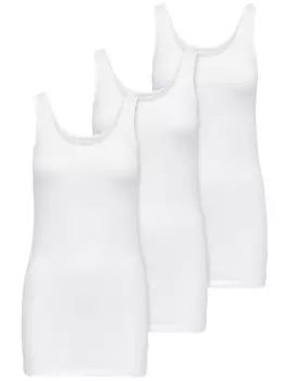 Топ ONLY 3er Set New Long Tank, цвет wei (white)