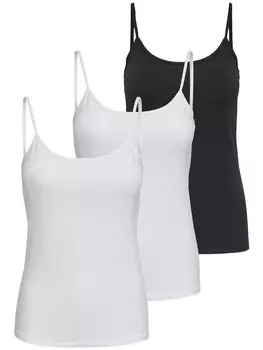 Топ ONLY 3er-Set Singlet Top, цвет Mix 2 (2xWH 1xBL)