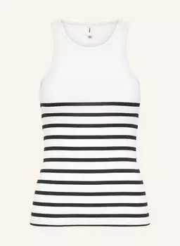 Топ ONLY, белый/темно-синий