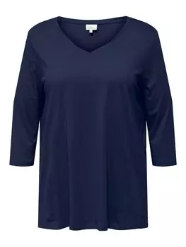 Топ ONLY Carmakoma Shirt, синий