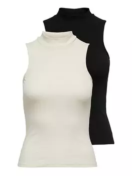 Топ ONLY ONLNessa, цвет Black/Wool white