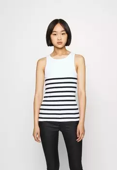 Топ ONLY, ярко-белый/черный
