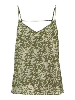 Топ ONLY спагетти "ONLNOVA LIFE PARIS SINGLET AOP PTM", зеленый
