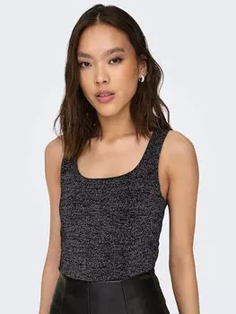 Топ ONLY Top, цвет Schwarz/Silber