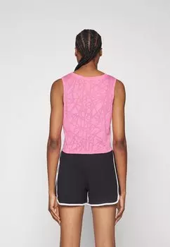 Топ Onpmason Knot Burnout Crop Train Only, розовая азалия