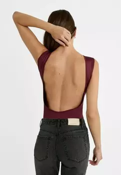 Топ OPEN BACK Stradivarius, Бургундия