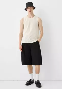 Топ OPENWORK Bershka, бежевый