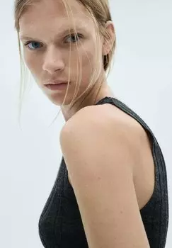 Топ OPORTO Mango, серый