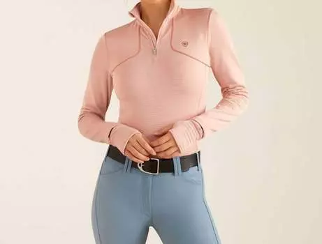 Топ-основа Gridwork с застежкой-молнией 1/4 цвета Misty Rose ARIAT