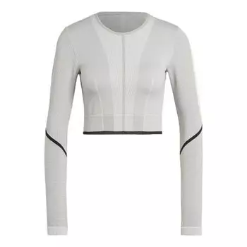 Топ от Stella McCartney TrueStrength с длинными рукавами Adidas, серый