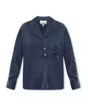 Топ оверсайз Ganni, синий