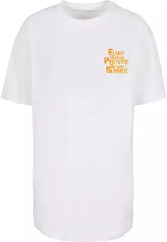 Топ оверсайз Merchcode Oversized Shirt Funky Pineapple, белый