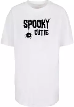 Топ оверсайз Merchcode Oversized Shirt Halloween - Spooky Cutie, белый