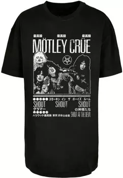 Топ оверсайз Merchcode Oversized Shirt Motley Crue - Tokyo Shout, черный