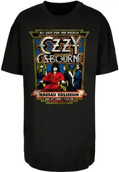 Топ оверсайз Merchcode Oversized Shirt Ozzy Osbourne - No Rest For The Wicked, черный