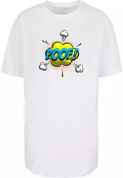 Топ оверсайз Merchcode Oversized Shirt Poof Comic, белый
