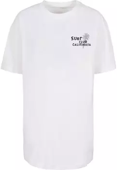 Топ оверсайз Merchcode Oversized Shirt Surf Club California, белый