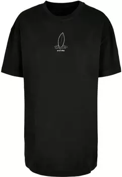Топ оверсайз Merchcode Oversized Shirt Surf Vibes, черный