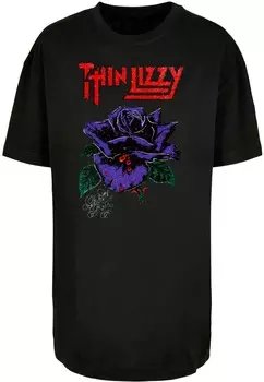 Топ оверсайз Merchcode Oversized Shirt Thin Lizzy - Rose Color, черный