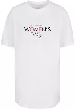Топ оверсайз Merchcode Oversized Shirt WD - International Women s Day, белый