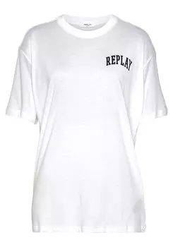 Топ оверсайз REPLAY Oversized Shirt, белый