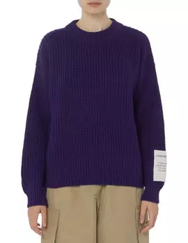 Топ оверсайз с круглым вырезом HINNOMINATE, фиолетовый