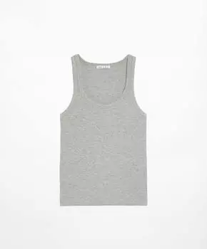 Топ Oysho Rib Vest, серый