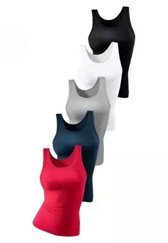 Топ PACK OF 5 LASCANA, белый