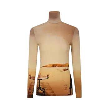 Топ Paco Rabanne Dali's Sun Table Turtleneck 'Beige', загар