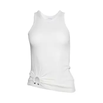 Топ Paco Rabanne Tank Top With Signature Piercing, белый
