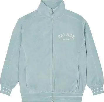 Топ Palace Galore Velour Track Top 'Light Blue', синий