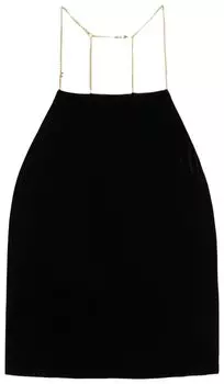 Топ Palm Angels Chain Velvet Top 'Black', черный