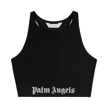 Топ Palm Angels Classic Logo Sport Top Black White, черный