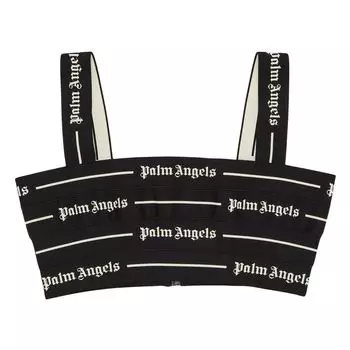Топ Palm Angels Classic Logo Tape Top 'Black/Off White', черный