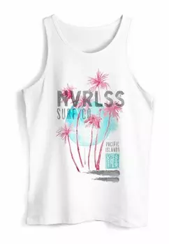 Топ PALMEN SOMMER STRAND SURFING SURF PACIFIC ISLAND Neverless, белый