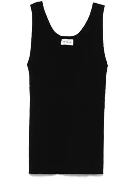 Топ PAROSH из трикотажной резинки P.A.R.O.S.H., черный