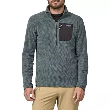 Топ Patagonia R1 Air Zip Neck, цвет Nouveau Green