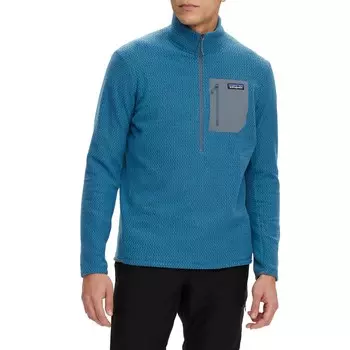 Топ Patagonia R1 с воротником на воздушной молнии, синий