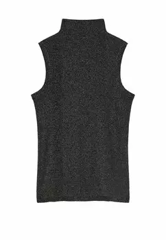 Топ Patrizia Pepe, черный металлик