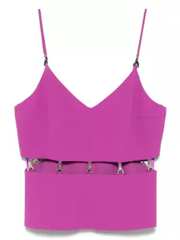 Топ Patrizia Pepe cut-out top, фиолетовый