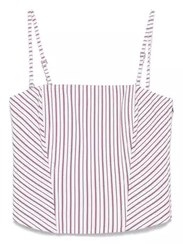 Топ Patrizia Pepe striped corset top, белый