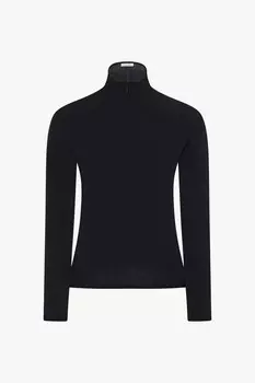 Топ Patti из вискозы и полиэстера The Row, черный