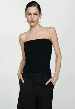 Топ PAULINA Mango, черный