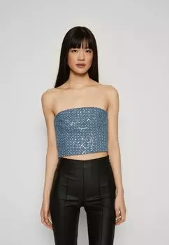 Топ Pcnaomi Bandeau Pieces, цвет medium blue denim