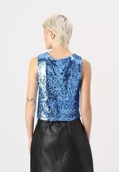 Топ PCROME Pieces, светло-голубой