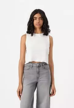 Топ PCTURIEL Pieces, кремовый