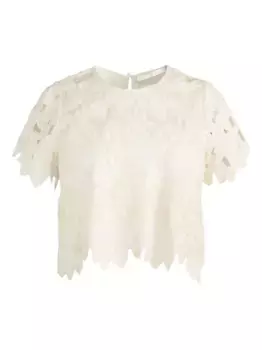 Топ Pelumi с фестонами и вышивкой Marie Oliver, нейтральный